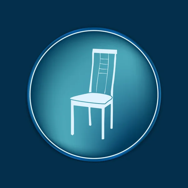 Icono de silla. muebles de símbolo — Vector de stock