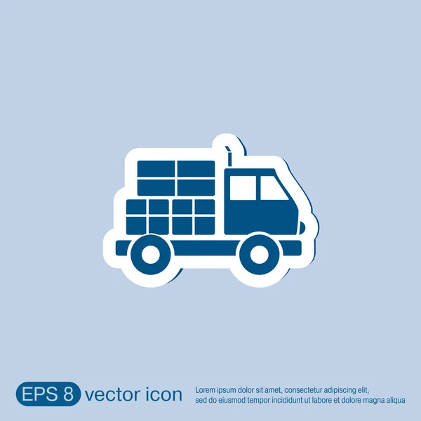 Camión. Icono logístico — Vector de stock