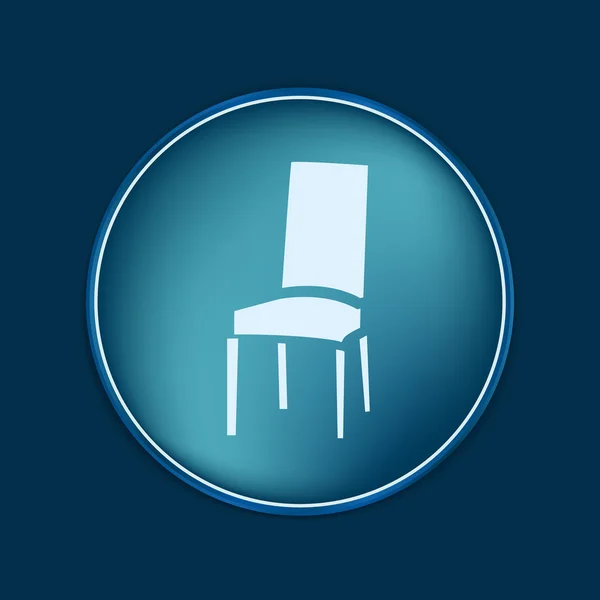 椅子のアイコン。シンボル家具 — ストックベクタ