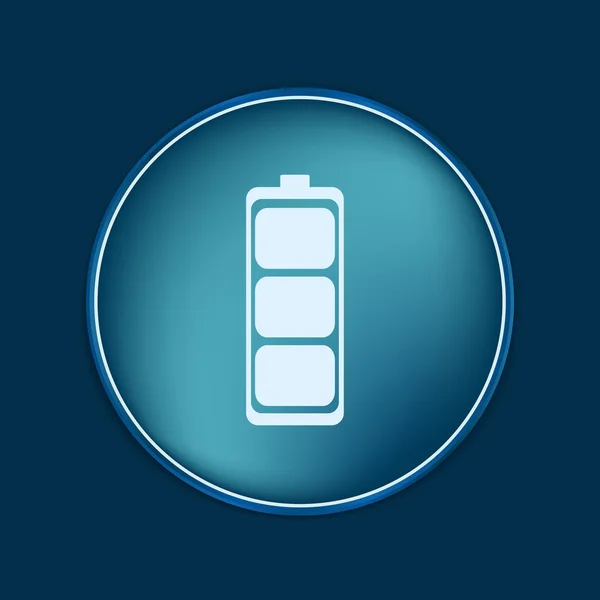 Opgeladen batterijpictogram — Stockvector