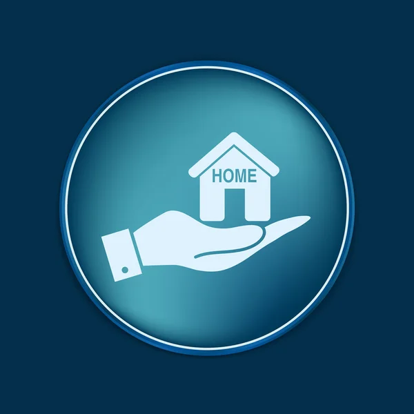 Hand holding a House icon — Stock Vector