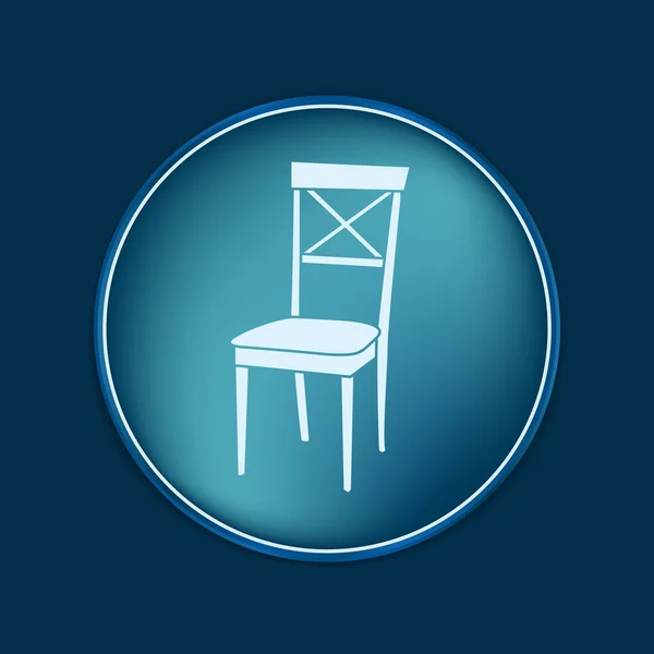 Ícone da cadeira. mobiliário símbolo — Vetor de Stock