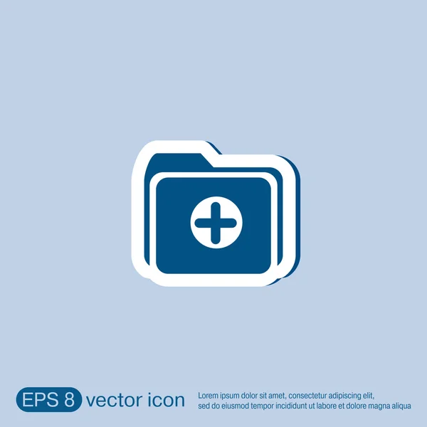 Carpeta para icono de documentos — Vector de stock