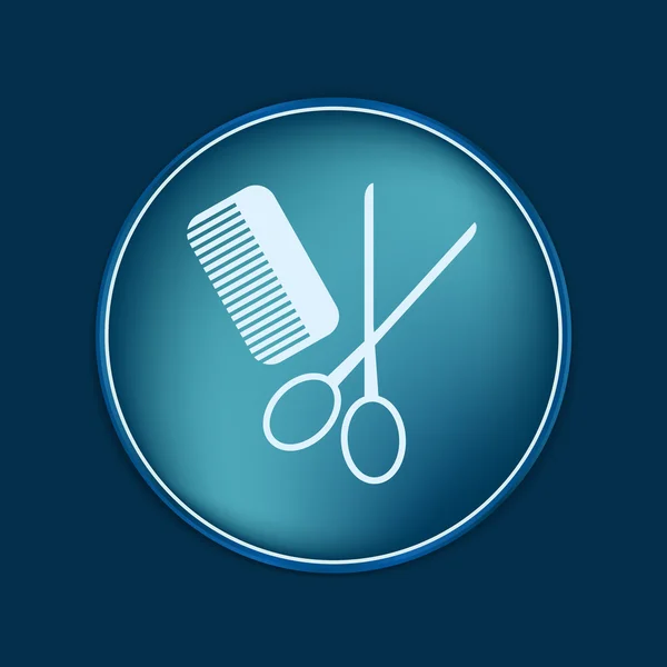 Comb, scissors. barbershop — Stock Vector