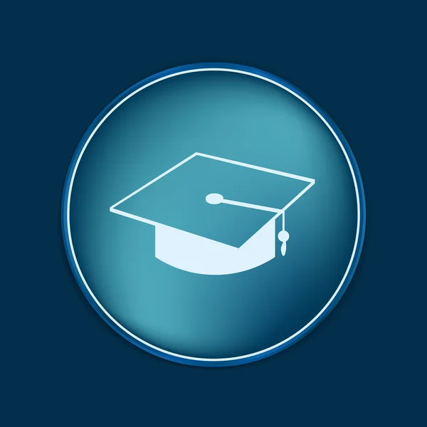 Graduate hat. Education sign — Stock Vector