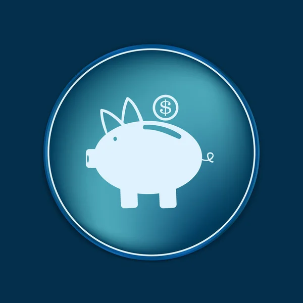 Een spaarvarken. symbool van geld — Stockvector