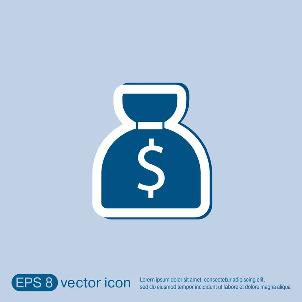 Bag of money icon — Stock Vector