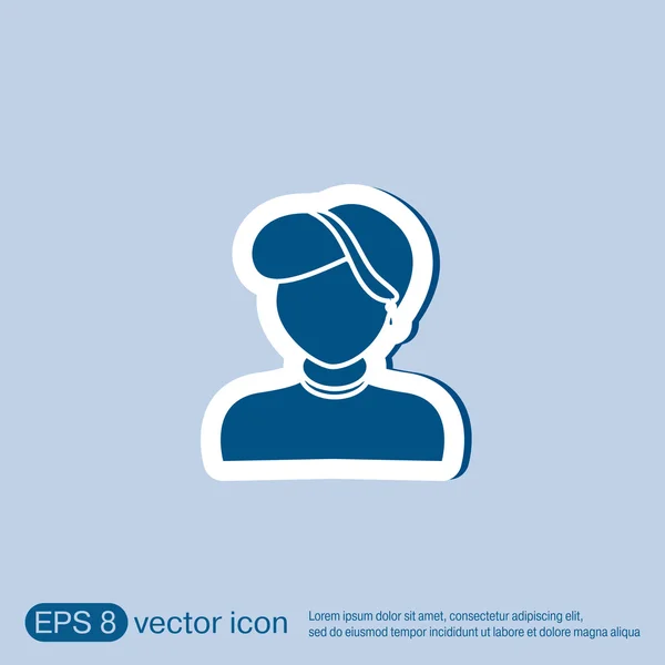 Avatar of a woman icon — Stock Vector