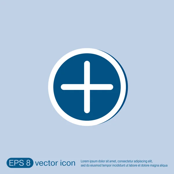 Plustecknet ikonen — Stock vektor