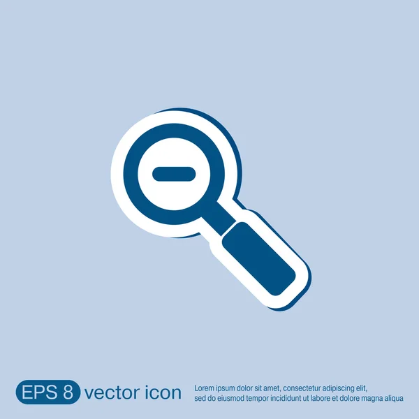 Icono de reducción de lupa — Vector de stock