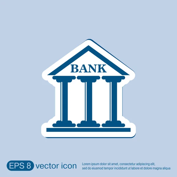 Ícone de edifício bancário — Vetor de Stock