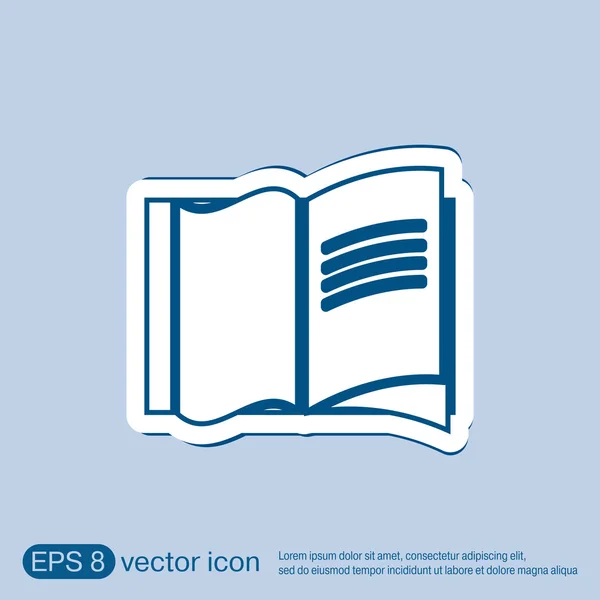 Libro abierto icono — Vector de stock