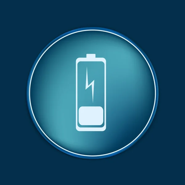 Símbolo de una batería descargada. icono de energía — Vector de stock