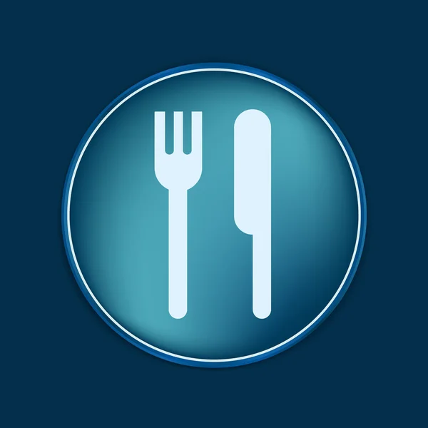 Gaffel och kniv. symbol lunch . — Stock vektor