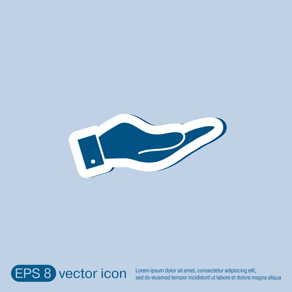Signo de icono de mano — Vector de stock