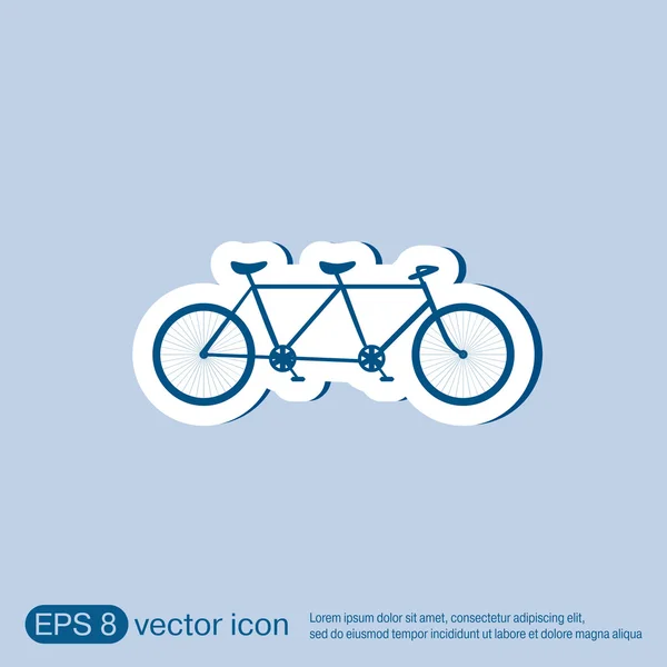 Ícone de bicicleta retro — Vetor de Stock