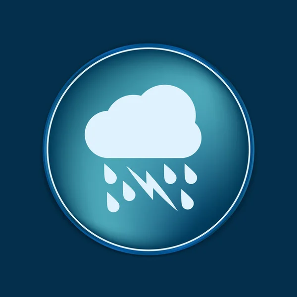 Cloud rain lightning sign — Stock Vector