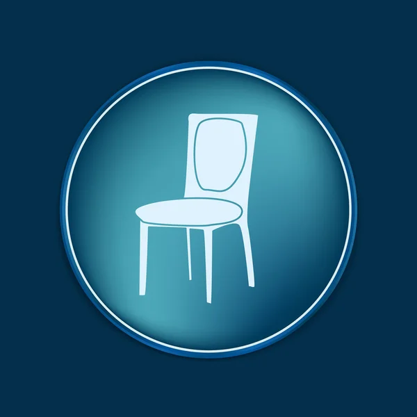 Icono de silla. muebles de símbolo — Vector de stock