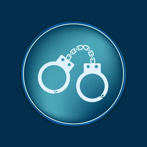 Handcuffs. symbol of justice — Stock Vector