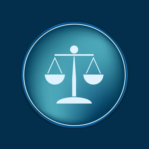 Escalas de Justicia icono — Vector de stock