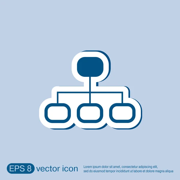 Icône réseau serveur — Image vectorielle
