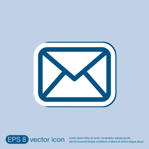 Sobre postal. símbolo de correo electrónico — Vector de stock