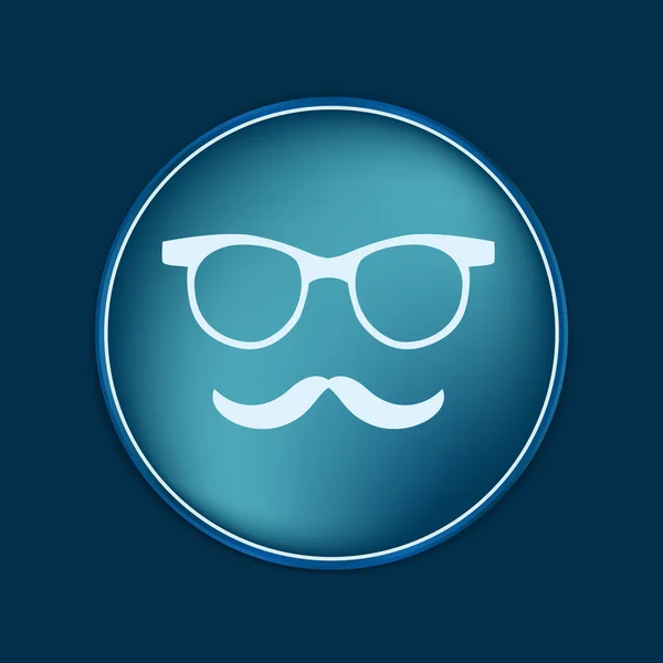 Mustasch och glasögon. hipster-ikonen — Stock vektor
