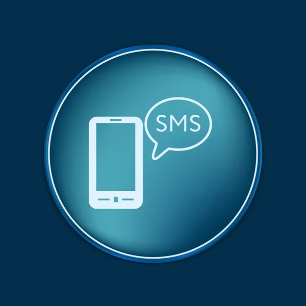 Smartphone mit SMS-Dialogwolke — Stockvektor