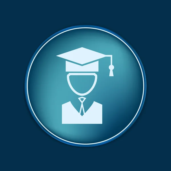 Graduado sombrero avatar — Vector de stock