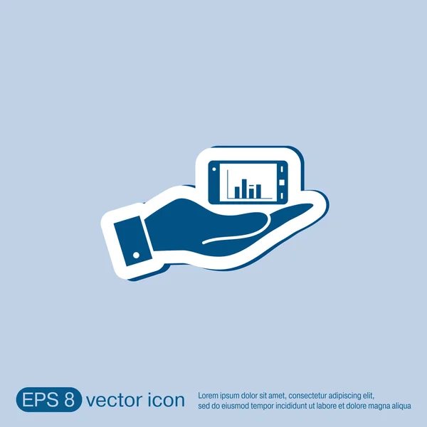 Hand holding a smartphone — Stock Vector