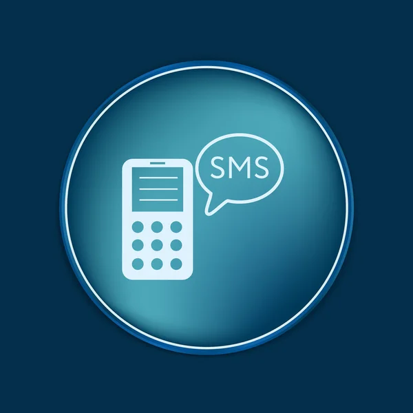 Smartphone s sms dialog. — Stockový vektor