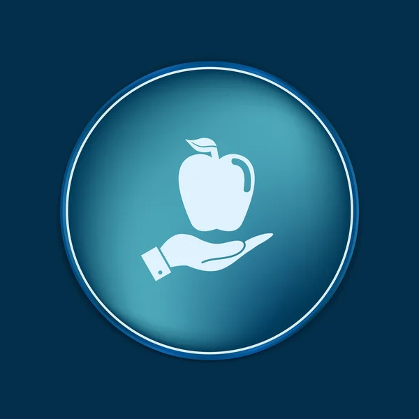 Main tenant pomme — Image vectorielle