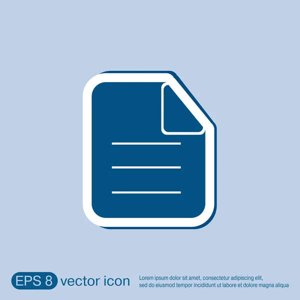 Página del icono del documento — Vector de stock