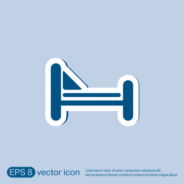 Bed symbool teken. — Stockvector