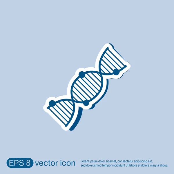 DNA-helix. medisch onderzoek karakter. — Stockvector