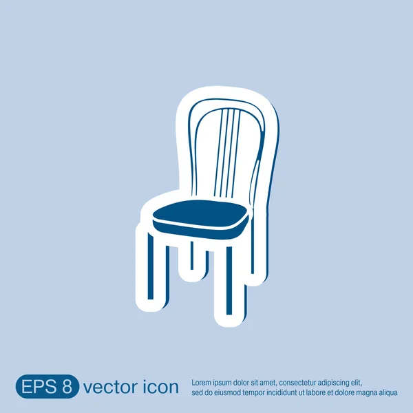 Icono de silla. muebles de símbolo — Archivo Imágenes Vectoriales