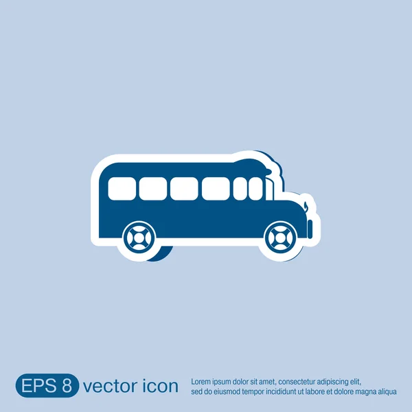 Ícone de ônibus escolar — Vetor de Stock