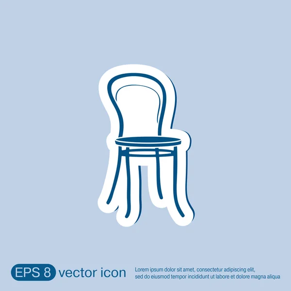 Icono de silla. muebles de símbolo . — Vector de stock