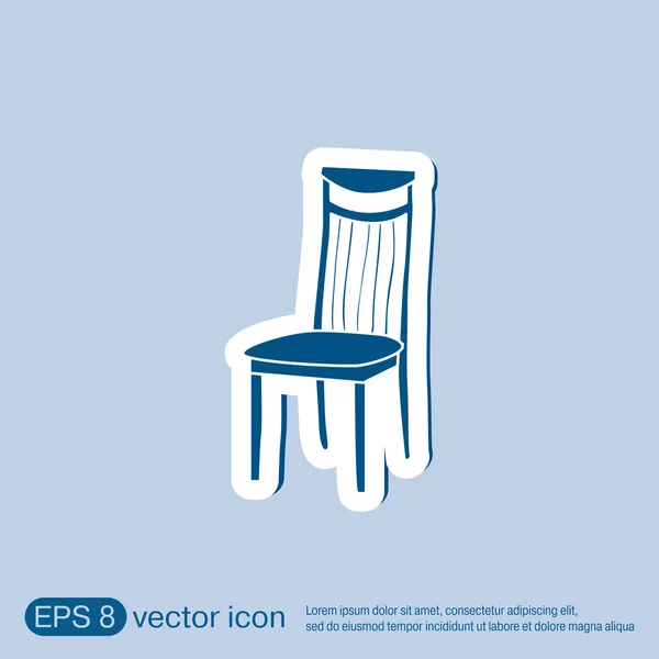 Icono de silla. muebles de símbolo . — Vector de stock