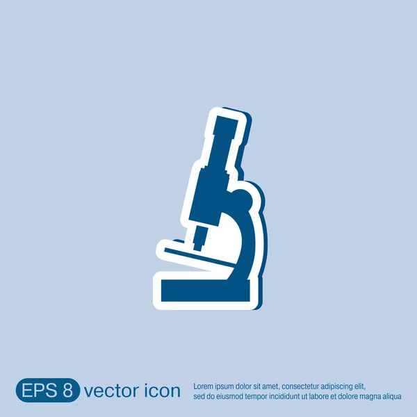 Microscoop teken studie biologie en geneeskunde — Stockvector