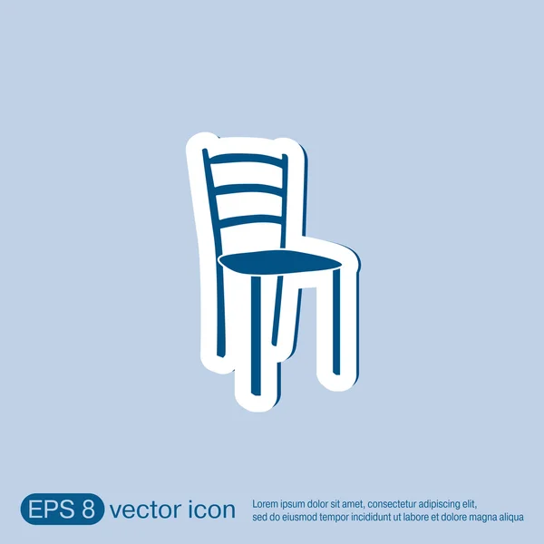 Icono de silla. muebles de símbolo . — Vector de stock