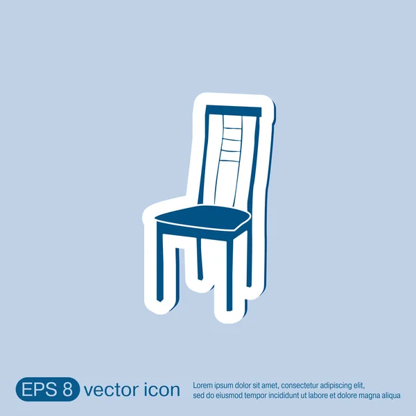 Icono de silla. muebles de símbolo . — Archivo Imágenes Vectoriales