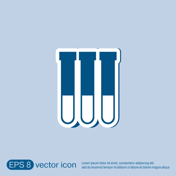 Flask bulb medicine or chemistry — Stock Vector