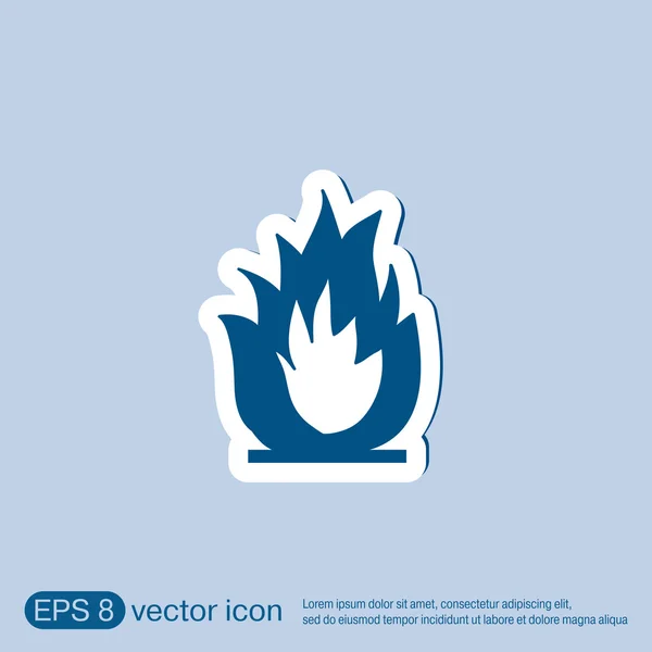 Fire sign illustration — Stock Vector