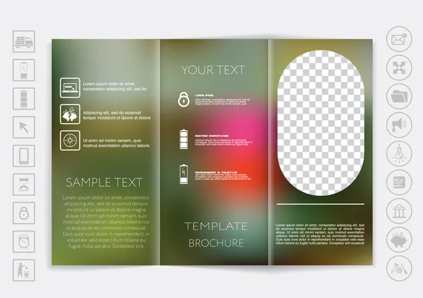 Brochure Tri-Fold design maquette — Image vectorielle