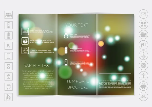 Tri-Fold Brochure mock up ontwerp — Stockvector