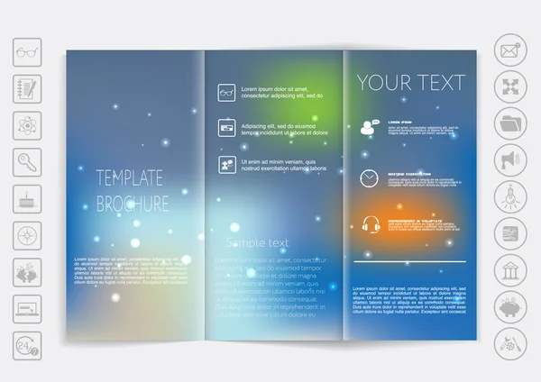 Tri-Fold Brochure mock up ontwerp — Stockvector