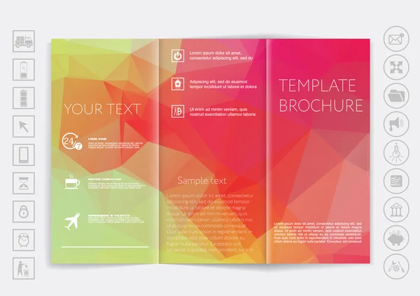 Tri-Fold Brochure mock up design — Stock Vector