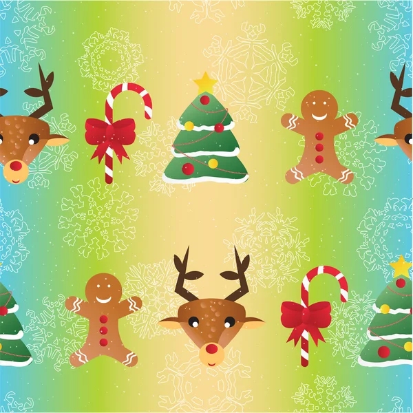 New year seamless pattern. Endless Christmas template — Stock Vector