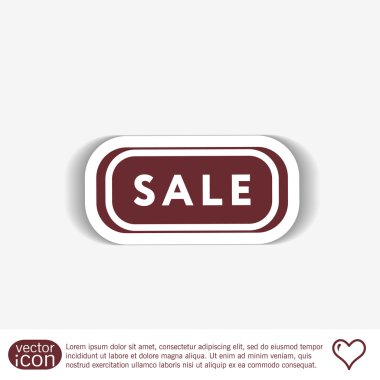 Satılık etiket işareti simgesi